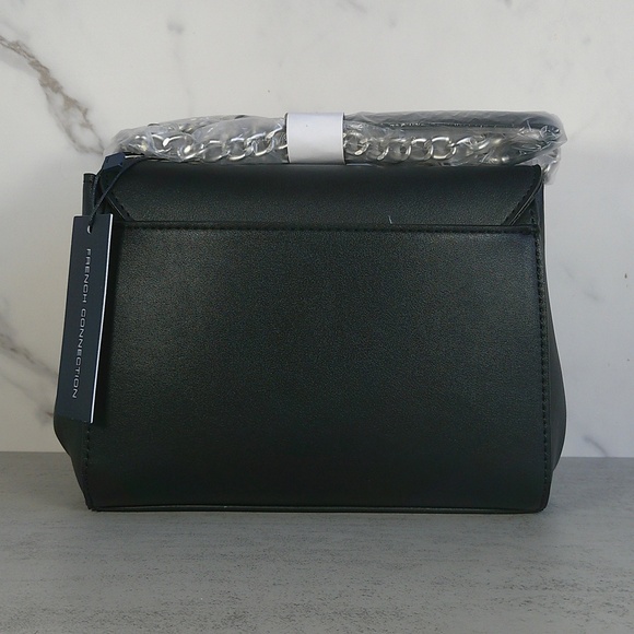 French Connection Darcy Crossbody Black NWT 2 Way Shoulder Bag Purse - Picture 2 of 8